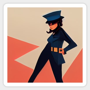 Policewoman | Comics Style Sticker